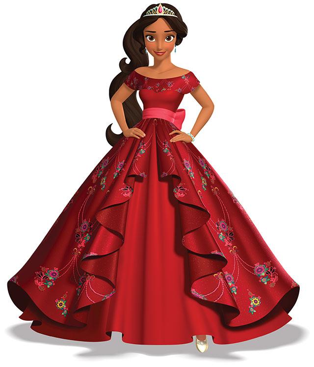 Elena de Avalor, primeira princesa latina da Disney, usa vestido